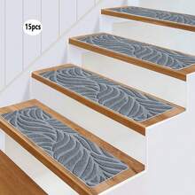 1/7/15 szt. antypoślizgowa mata na schody z samoprzylepnym spodem, antypoślizgowa mata na schody, dywan, schody, dywan, stopnie, antypoślizgowy klej, zmywalna i wielokrotnego użytku, dla osób starszych i zwierząt domowych, dekoracyjne nakładki na schody na każdą porę roku, zimowe ocieplające maty na schody, zapobiegające poślizgowi zwierząt domowych i osób starszych, dekoracyjne wymiary schodów: 20*76 cm / 7,9*29,9 cala - 55*19 cm / 21,65*7,5 cala