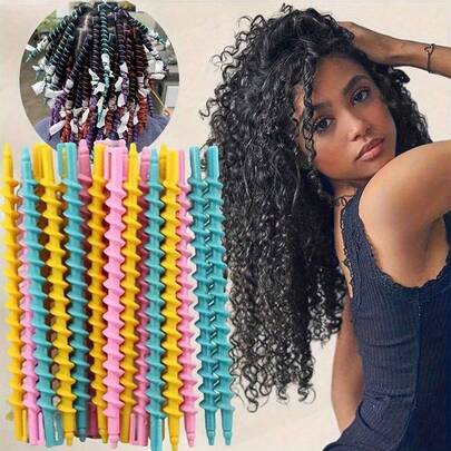 20 con lăn uốn tóc xoắn ốc, dụng cụ tạo kiểu tóc tự làm, con lăn uốn tóc xoắn ốc không dùng nhiệt để tạo kiểu tóc, bộ dụng cụ tạo kiểu tóc, bộ dụng cụ làm đẹp, phụ kiện nữ quà tặng, quà tặng, du lịch, trường học, trở lại trường học