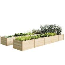 Merluxy Raised Garden Bed With 19.6 Inch Deep U-Shaped Planter Box, Modular Wooden Design For Flexible Outdoor Gardening Layouts, Ideal For Patio, Yard, Or Greenhouse - 7.5x15x1.6 FT - View 3