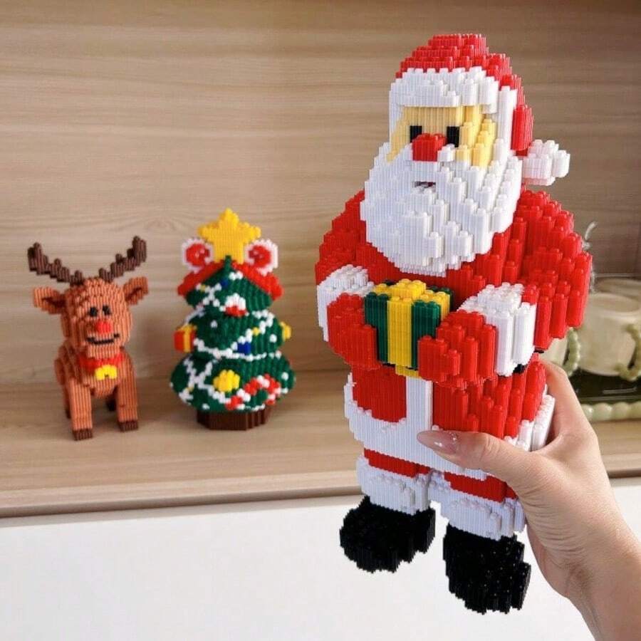 Zestaw klocków świątecznych 2025, odpowiedni dla dorosłych i nastolatków, prezenty na Wielkanoc, Halloween i Boże Narodzenie, gry imprezowe, wystrój biura i domu, rękodzieło DIY, kreatywne zabawki łączące