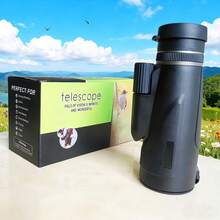 1 szt. Nowy monokularowy teleskop 12X50, odpowiedni dla dorosłych, kompaktowy teleskop o wysokiej rozdzielczości i dużej mocy, przenośny teleskop ręczny z adapterem do telefonu i statywem, odpowiedni do wędrówek pieszych, obserwacji ptaków, kempingu, prezent dla mężczyzn