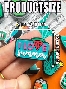 21 PCS Refreshing Summer Collection, A Summer Beach-Themed Shoe Accessory Set Featuring Designs Such As Diving Gear, Water Droplets, Ice Cream, Soda, Beach Pants, Etc. With Refreshing Patterns. PVC Shoe Accessories For Summer Holidays, Party Gifts, Colorful DIY Decorations, Fashionable Accessories And Handicrafts - Bright Mixed Colors And Fun Designs, Ideal Gifts For Adults.