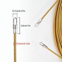 3mm 20M Cable Puller Fish Tape Reel Puller Fiberglass Metal Wall Wire Conduit For Telecom Electrical Wall Wire Conduit Tool