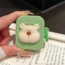 1pc Cute Bear Bluetooth Earphone Case, Compatible With Pro/Pro2/1, 2/3/4 - Multicolor - View 2