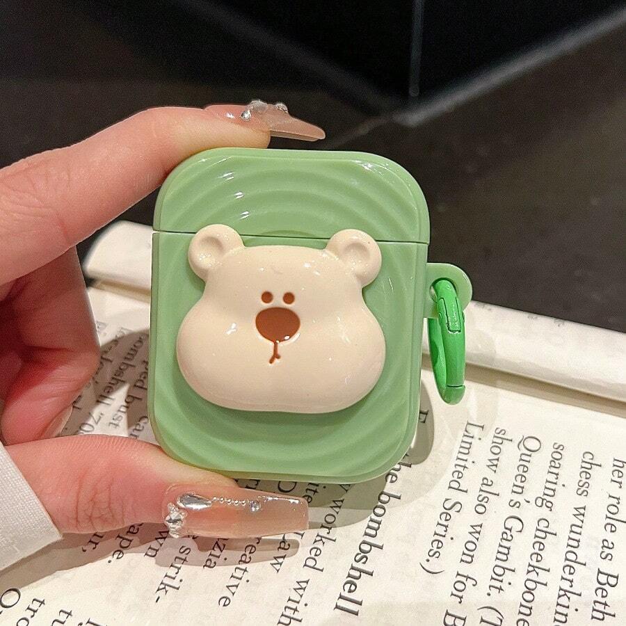 1pc Cute Bear Bluetooth Earphone Case, Compatible With Pro/Pro2/1, 2/3/4