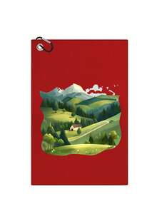 (Text cu model personalizat) Prosop sport de golf Prosop sport imprimat cu nasturi pentru alpinism Prosop sport ultrafin din fibră portabilă cu tijă de ștergere Prosop de yoga Prosop de golf cu pliere triplă