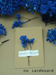 20/50/100/150/300pcs Ivory White Mini Gypsophila And Other Dried Flowers - For Resin Mold Art And Crafts, Suitable For Hair Accessories, Wedding Wreaths, Tabletop Decor, Home Decoration - Royal Blue - View 4