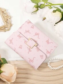 Bow Wallet,Women's Multifunctional Folding Wallet, Fashionable Tower Buckle Coin Wallet, High-Quality Credit Card Storage Bag, Simple And Casual Multi Slot, School Dormitory And Back To School Supplies Bag
