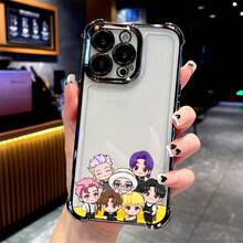 Adorable Funda de Teléfono B-BT-21-S Compatible con iPhone 16, 15, 14, 13, 12, 11 Pro Max, X, XR, XS Max, 8, 7 Plus - Cubierta Trasera Suave Transparente Antigolpes - Color 1 - Ver 6