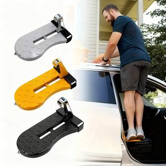 Premium Universal Door Lock Hook Step - Foldable Roof Rack Accessory Ladder, Multi-Purpose Off-Road Climbing Step For Roof Rack Access And Exterior Modifications | Best Gift For Women, Moms, Girlfriends, Friends, And Coworkers - Perfect For Birthdays, Christmas, Valentine's Day, Mother's Day, Graduation