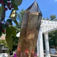1pc Smoky Tower, Luster MinerPure Crystals, The Perfect Home Decor With A Unique Holiday Gift(Natural Stone Has Natural Cracks And Grooves - Brown - View 15