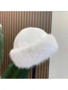 1顶新款女士冬季羊毛帽，欧美韩风保暖帽，适合秋冬季节，时尚纯色，贴合脸型，小巧百搭的蒙古帽，加厚设计，冬季必备单品 - 彩色 - 查看 6