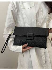 Bolso de mano de mujer, bolso cuadrado pequeño con estampado de leopardo de moda, bolso de solapa - Multicolor - Ver 14