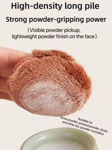 Thermal Lined Thickened Bear Chocolate Bean Puff: Skin-Friendly, Soft, Adhesive, Flawless And Long-Lasting, Loose Powder Puff, Beauty Tool Accessory,Cheap,Stocking Stuffers,Makeup,Makeup Tools,Cheap Stuff,Gifts,Gifts For Women,Christmas Gifts - Chocolate Brown - View 1