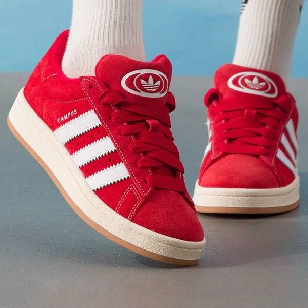 Adidas Zapatillas Adidas Originals Campus 00s para mujer, duraderas, ligeras, casuales, versátiles, retro, acolchadas, transpirables, suela delgada, rojas