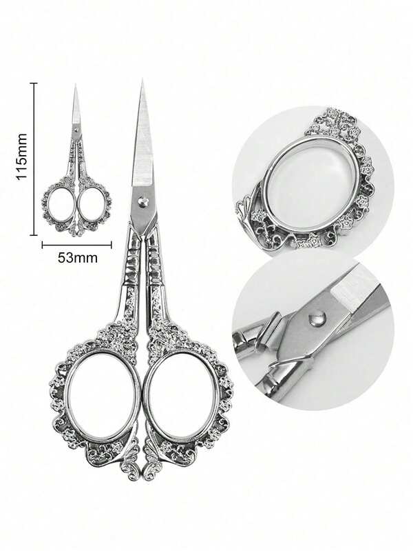 1 قطعة مقص مناكير من الفولاذ المقاوم للصدأ - 4 قطع من أدوات العناية بالأظافر في علبة واقية، بتصميم فني على الطراز الباروكي، مناسبة للاستخدام المنزلي اليومي، مستلزمات الأظافر، أدوات الأظافر، أدوات فن الأظافر، الأظافر، أدوات الأظافر للأظافر المثبتة، أدوات المناكير والبديكير