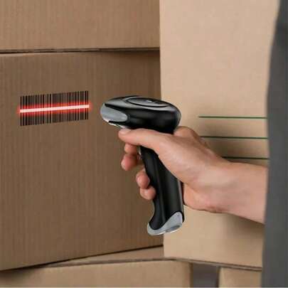 [2PCS/PACK] 2D Bluetooth Barcode Scanner Wireless, 2500mAh Handheld Cordless USB Wired QR Code Reader