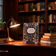 Floral Pattern 3-Year Planner 2026-2028, Thick Paged Agenda With Gratitude Diary & Goal Tracking Journal - màu đen - Xem 5
