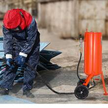 Chorro  de alta resistencia de 10 galones, chorro de alta presión de 60-110 PSI, tanque de chorro abrasivo portátil, kit de chorro de aire con 2 boquillas de cerámica y manguera de 7.5 pies para eliminación de manchas, óxido y pintura - 10 galones - Ver 9