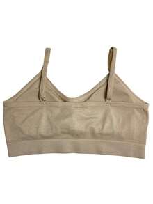 Zee Rucci Girls' Seamless Comfortable Cropped Top With Padded Bra And Straps, Sizes 4 To 16, Basic - khỏa thân - Xem 6