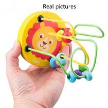 Montessori Wood Bead Maze Toy, Colorful Early Education And Brain Training Gift For Toddlers, Color Random