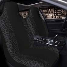 1件装黑色豹纹通用四季通用汽车内饰座椅套套装，座椅保护套，汽车配件，适合女性（豹纹印花，织物材质，适用于多种车型，全面保护） - 均碼 - 查看 6