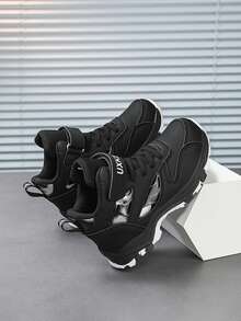 Giày leo núi ngoài trời cho trẻ em, chất liệu da, chống trượt, có khóa dán điều chỉnh, giữ ấm tốt cho mùa đông. - màu đen - Xem 3