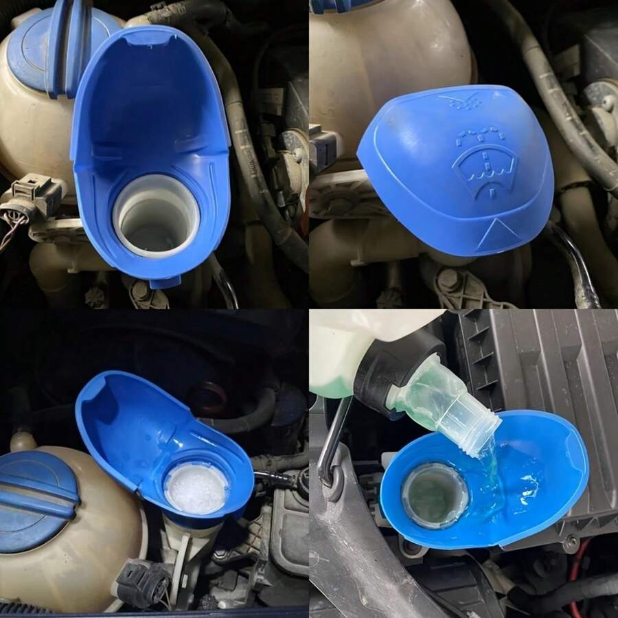 Durable Rubber Windshield Washer Fluid Reservoir Cap - Fits 1.81-1.97 Inch Openings, Includes Cleaning Funnel, Leak-Proof And Corrosion-Resistant, Easy To Install Auto Accessory