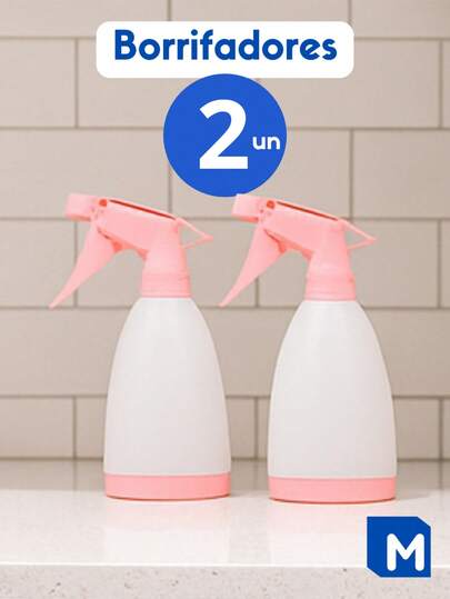 Kit com 2 Borrifadores ou 1 Pulverizador 500ml Rosa