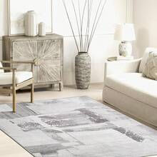 5x8 Area Rug Bedroom, Boho Vintage Floral 5x8 Ft Washable Soft Large Rug Living Room, Dining Room, RV, Car, Non-Slip Floor Carpet With Rubber Backing, Greyish Green - Đá xanh - Xem 12