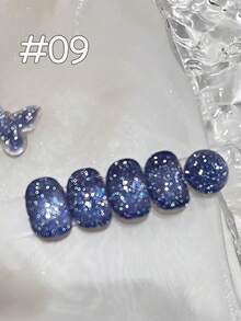 10ml Esmalte de uñas en gel con efecto reflectante y de diamante roto de alta densidad, nueva de 2025, con brillo plateado chispeante, para decoración de uñas navideñas, uñas rosas, blancas y rojas