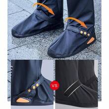 Cubrezapatos Impermeable, Cubierta del Zapato con Bandas Reflectantes para Hombres Mujeres, Protector de Zapatos Reutilizable para Motocicleta y Ciclismo con Suela Antideslizante - SG - Ver 6