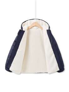 SOLOCOTE Boys' Winter Thermal Lined Padded Coat, Suitable For Christmas Party And Casual Outings - Navy Blue - View 3