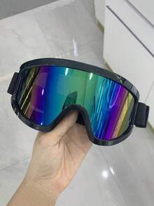 1 Paar Damen Outdoor Mode Oversized Anti-Wind Sport Brillen, Mehrfarbige Retro Bergsteigen Ski Brillen Blendschutz, Geeignet für Motorrad, Real-Life CS, Bergsteigen, Skifahren und andere Outdoor-Sportarten - Verschiedenfarbig - Übersicht 15
