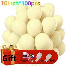 100pcs/40pcs 10-Inch Macaron Color Latex Balloons, Suitable For Birthday Decoration, Holiday Party, Wedding Decoration, Retirement Party, New Year Decoration, DIY Decoration, And Various Occasions