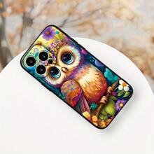 Una funda de teléfono creativa personalizada, elegante y con estilo, que presenta un diseño de búho colorido que presenta un tema animal encantador, diseño resistente a golpes y caídas, resistente a las manchas y duradera, adecuada para varios modelos de , incluyendo  17/17 Pro/17 Pro Max/17 Air/ 16/16 Pro/16 Pro Max/16 Plus/ 15/15 Pro Max/15 Pro/15 Plus/ 14/14 Pro/14 Plus/14 Pro Max/ 13/13 Pro/13 Pro Max/12/12 Pro/12 Pro Max/11/11 Pro/11 Pro Max/XR/X/XS/XS Max. Es el regalo de cumpleaños perfecto para novias, novios, esposos, esposas, amigos o para uno mismo, innovador y a la moda, adecuado tanto para hombres como para mujeres. - Negro 2617 - Ver 7