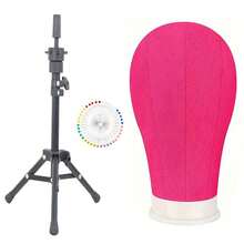 57 Inch Foldable Tripod Stand With Canvas Head Mold & Colorful Needles, Ideal For Fake Display & Practice Use - Multicolor - View 10