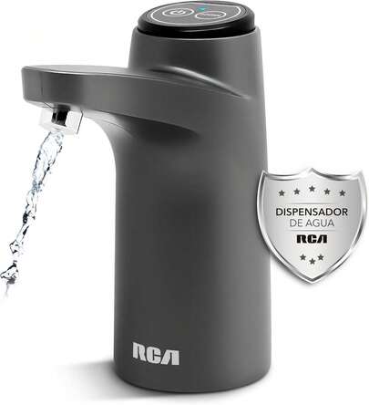 Dispensador de Agua RC-WD2 Eléctrico, Compatible con Garrafón, Función de 600 ml, Portátil, Automático, Inalámbrico, Recargable USB, Sistema de Bombeo Rápido y Fácil de Usar, Color Negro.