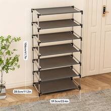 Easy To Assemble Multi-Tier Shoe Rack - Sturdy Compact Design, Suitable For Dorms And Entryways, Includes Metal Tubes, Multipurpose - Multicolor - View 6