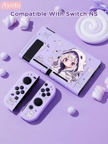 Ghost Anime Girl Protective Case Compatible With Switch,Can Be Installed In The Dock Without Removing The Protective Case - Multicolor - View 13
