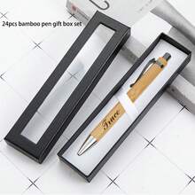 Customized Personalized Pen Gift Box, Bamboo Metal Pen, Logo Creative Gift Advertising Office Neutral Pen Back To School,Multi-Functional,Ornamental,Reusable,Modern,Colorful,Cute,Vintage,Cartoon,Kawaii,Custom,Personalized,Unique,Customized,Workers,Clients,Students,For Business/Work/Office,For School,School Supplies,School Supplies,Back To School,For Office,For School,For Classroom,For Teacher Gifts,For University,For Colleague,For Dorm Rooms,For Teacher,For Boys And Girls,For Teenagers,Junior High School Students,Middle School Students,High School Senior High School Students,College Students,University Students,Freshman,Sophomore,Underclassmen,Customized Pen,Pencil & Marker Cases,Back To School Supplies,Office & School Supplies,Xmas Decoration,Desert Fall Cozy,New Job, Office Supplies - Multicolor - View 27