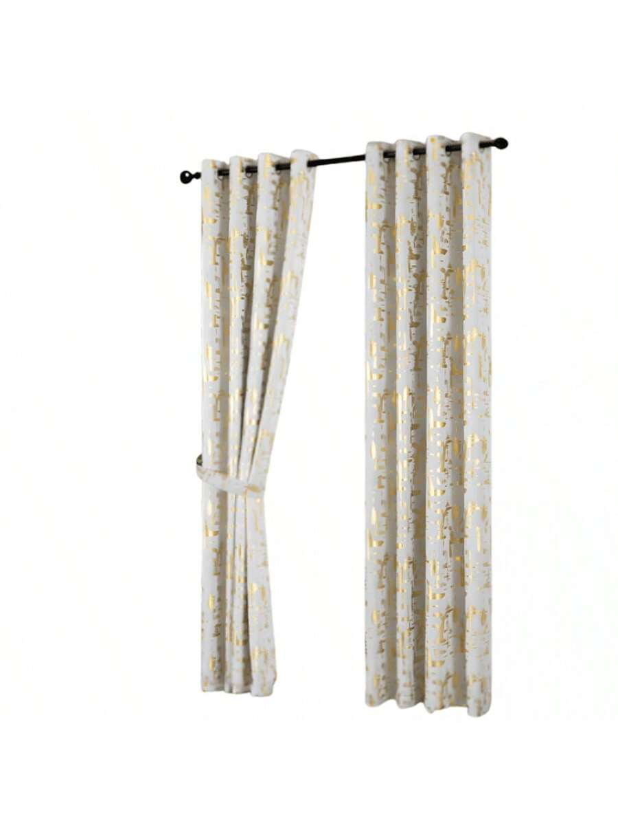 Juego de Cortinas Beige con Ollaos para Barra