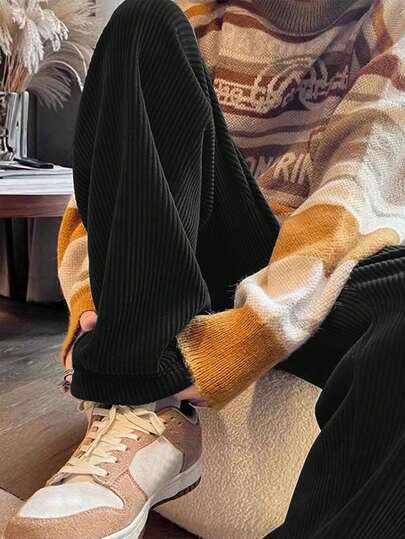 1件装 男童纯色百搭休闲运动裤