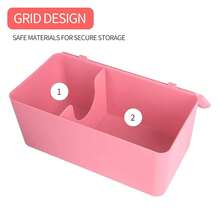 Pad And Tampon Organizer For Bathroom,Sanitary Napkin Holder, Pad And Tampon Organizer For Period, Sanitary Napkin Storage Container, Light Pink{Inchcolorinch:InchPinkinch} - 粉色 - 查看 3