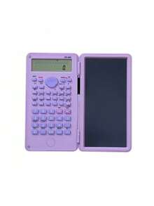 1pc Scientific Calculator With LCD Memo Board - 10-Digit Large Display, Foldable Design, Battery Powered - Suitable For Students, Office And School Supplies (CR2032 Button Battery Required) - Single Piece - View 9