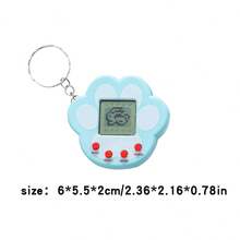 1个/2个/3个迷你手持可爱猫爪造型宠物游戏机，模拟宠物养成，多种游戏模式，包含游戏机和钥匙扣，儿童益智休闲挂件玩具，适合背包装饰、生日礼物、奖励、钥匙装饰 - 彩色 - 查看 11