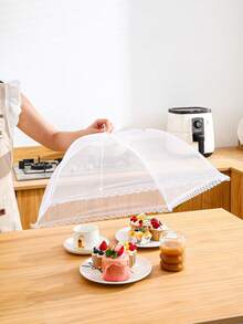 大型可折叠食物罩、食物帐篷、防蝇厨房和户外露营网状帐篷、弹出式食物网、户外网状食物罩、野餐配件、户外食物罩、可重复使用和可折叠的圣诞节节日礼物 - 彩色 - 查看 1