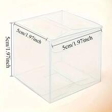 25/50/100 hộp quà trong suốt - Hộp quà nhựa trong suốt 5.08*5.08*5.08cm, thích hợp cho đám cưới, tiệc tùng và các dịp khác - Chất liệu PVC bền | Hộp quà thời trang | Hộp quà bền | Hộp quà cưới, bao bì và bảo quản quà tặng, thích hợp cho các ngày lễ, tiệc tùng, Ngày Valentine, quà tặng cô dâu, sinh nhật và các dịp khác, bao bì và bảo quản quà tặng, không tiếp xúc với thực phẩm. - Nhiều màu - Xem 3