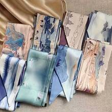 8pcs Vintage Printed Head Band  Hair Tie Retro Neck Scarf Stylish Decorative Accessories For Women And Daily Wear - Nhiều màu - Xem 2