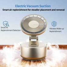 MOMAX KH20 Vacuum Magnetic Electric Adsorption Car Phone Holder For Navigation, Suitable For Cars, Desert Gold